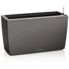 LECHUZA Pot de fleur Cararo Premium - kit complet, anthracite métallisé