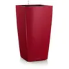 Pot carré Lechuza Premium rouge scarlet brillant 40 x 40 x h.75 cm