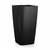 Pot de fleur LECHUZA Cubico Premium 40 - kit complet, noir brillant