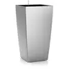 Pot de fleurs - LECHUZA - Cubico Premium 30 - Argent métallisé - 56 cm - 4 L