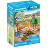 Playmobil My Life Grand-père Avec Petite Fille Et Feu De Camp 71513 Multicolore