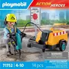 PLAYMOBIL Ouvrier marteau-piqueur et signalisation