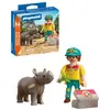 Duo Soigneur Et Rhinoceros 72025