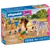 PLAYMOBIL : Ensemble de 3 chevaux à collectionner - 72133
