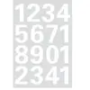 Merkloos / Sans marque HERMA - étiquettes à chiffres 0-9, 25 mm, chiffres en blanc, résistant aux intempéries, film, contenu: 1 feuille -4170
