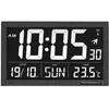 Comforthulpmiddelen Tfa Dostmann - tfa Horloge murale numérique noire avec thermomètre taille xxl