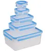 EMSA 508568 CLIP & CLOSE 3D PERFECT CLEAN LOT DE 5 BOÎTES ALIMENTAIRE