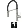 LENZ Mitigeur avec douchette NALU finition nickel brossé