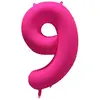 Ballon Neon Rose : Chiffre 9