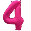 Ballon Neon Rose : Chiffre 4