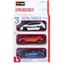 Pack de 3 véhicules d'urgence Collection Emergency 1/43 Bburago