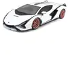 Voiture Bburago 1/18 Lamborghini Sian Hybride Blanc et Noir