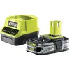 Charger and rechargeable battery set Ryobi 5133003359 18 V 