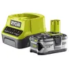 Pack chargeur rapide Ryobi One+ avec batterie 18 V Li 4 Ah RC18120140