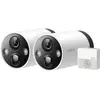 TP-LINK Pack de 2 cameras Outdoor sans fil 2K sur batterie + Hub de connexion