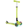 Globber - Trottinette PRIMO FOLDABLE LIGHTS 3 roues lumineuses, pliable - Vert