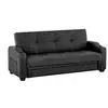 Vente-unique Canapé convertible clic clac en simili MIRELLA - Noir