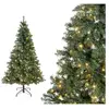 Evergreen Arbre de Noël artificiel Oxford pin avec LED vert 180 cm