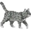Jekca Blocs De Construction Mini Chat Tigre Gris Clair