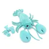Peluche Ptipotos Homard Maman/Bebe BLEU Les Déglingos