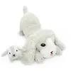 Peluche Ptipotos Chien Maman/Bebe GRIS Les Déglingos