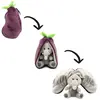 Les Déglingos - Peluche 2 En 1 Flipetz - Velvet L'éléphant Aubergine