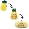 Peluche - Les Déglingos - Flipetz Poussin Ananas - 2 en 1 - Lavable - 14x10x24 cm