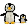 Les Déglingos Peluche Iglou le pingouin maman et bébé noir (25 cm)