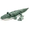 Peluche crocodile Croketou maman et son bébé vert