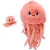 Peluche Méduse Les Ptipotos maman et bébé Corail (36 cm)
