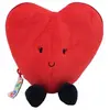 Peluche Les Flipetz Coeur et Fleur Rouge Coquelicot