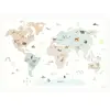 Tapis de jeu réversible 2 en 1 EEVAA Worldmap (120 x 180 cm)
