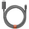 Câble Native Union USB-C vers HDMI 3 m Noir et Blanc