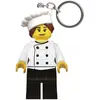 LEGO - Porte-clés lumineux mini figurine LEGO Gourmet Chef 8 cm
