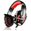 MONDPALAST Casque Gamer PS4 Gaming Audio Stéréo Basse Rouge