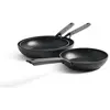 KitchenAid 3 Poêle à frire en aluminium avec revêtement antiadhésif 20cm, 24cm & 28cm avec revêtement antiadhésif
