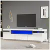 Pugsdrly Meuble TV avec éclairage LED 16 couleurs pour téléviseur 70-7...