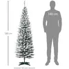 MCKENSA Sapin De Noël Artificiel, 210 Cm, Branches En Pvc Enneigées, P...
