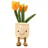 Peluche tulipe Mine réjouie 35cm D-Orange