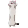 Non communiqué Peluche chat longue Doux 90cm A-gris