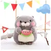 Peluche Marmotte mignonne 25 CM - Gris