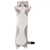 Peluche Chat long mignon 110 CM - Gris