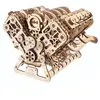 Maquette UGEARS Modèles Mécaniques: V8 ENGINE 16,1x12,1x15cm, avec moteur électrique (connexion USB-C), 776 pièces, temps de montage 10h,  - Maquette 
