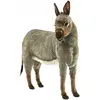Peluche - ANIMA - Ane Debout 110cm - Grande taille - Réaliste - Gris/Marron