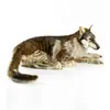 Peluche Loup Couché Géant 125 cm - ANIMA - Pour Enfant - Couleur Gris