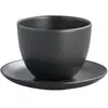Kinto - Tasse et soucoupe Pebble en porcelaine Noir taille unique