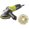 Meuleuse d'angle 800W 125mm - 1 disque diamant RAG800-125SD1 - Ryobi