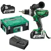 Hitachi Perceuse visseuse à batterie 18 V 5Ah Li-Ion 92 Nm DS18DSDLWPZ Hikoki