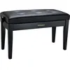 Banc de piano taille Duo Roland finition Noir satiné avec assise plastique - RPB-D300BK