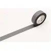 Masking tape unicolore pastel - Gris mat - 1,5 cm x 7 m